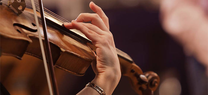 Playing the violin